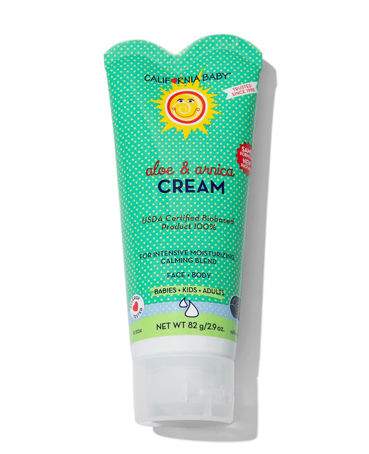 California Baby Aloe Vera & Arnica Cream | Soothing After Sun Lotion | 100% Plant-Based Sunburn Relief | Moisturizes Irritated Skin | 82 g / 2.9 oz.
