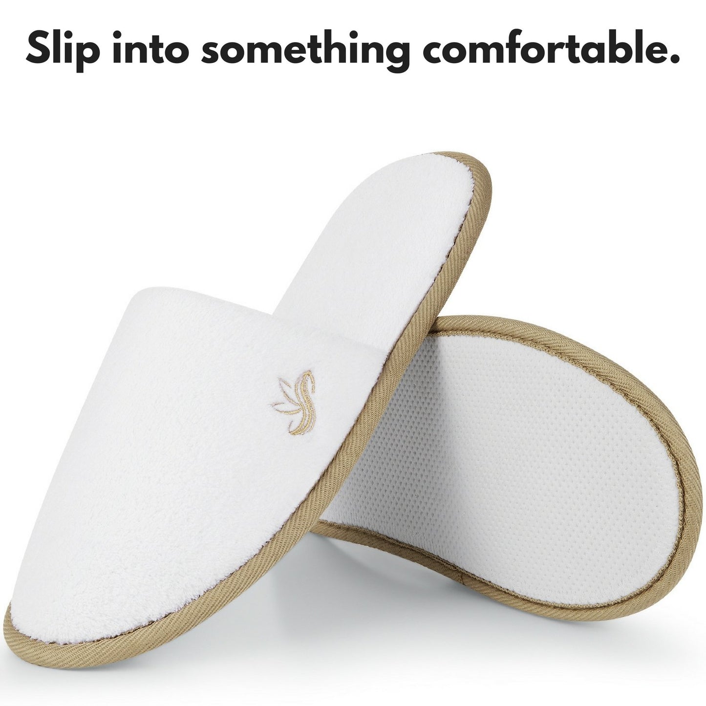 BERGMAN KELLY Extra Comfy Deluxe Padded Spa Slippers - Disposable Indoor House Slippers - Closed Toe House Shoes for Men & Women - Value Pack Hotel Indoor Shoes for Guests - Washable & Reusable