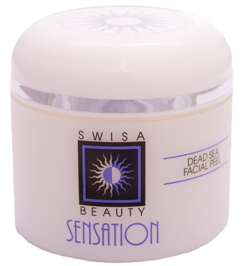 Swisa Beauty Dead Sea Facial Peel – Gentle Mineral Exfoliator & Brightening Gel to Polish & Smooth the Skin with Echinacea, Ginseng & Green Tea, 1.7 fl oz