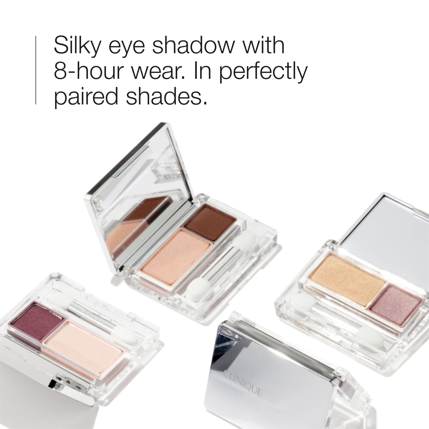 Clinique All About Shadow Duo Eye Shadow Makeup | Safe For Sensitive Eyes | Buildable + Long-Wearing Color | Smooth, Easy Application, Jammin, 0.05 Ounce
