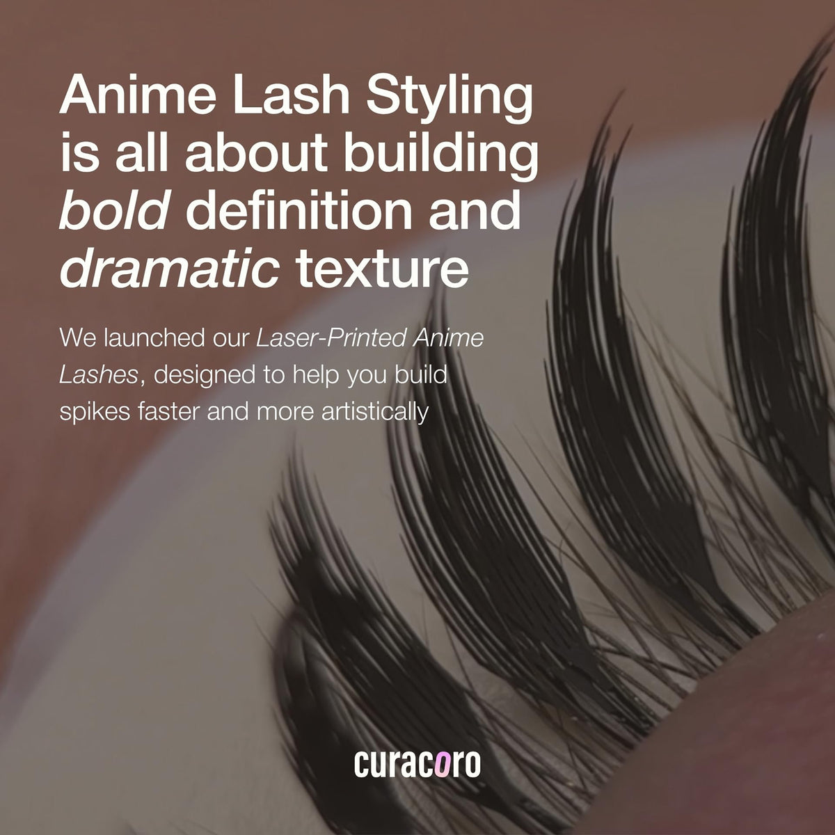 Curacoro Anime Feather Spikes Lash Extensions 9-16mm B Curl (Black)