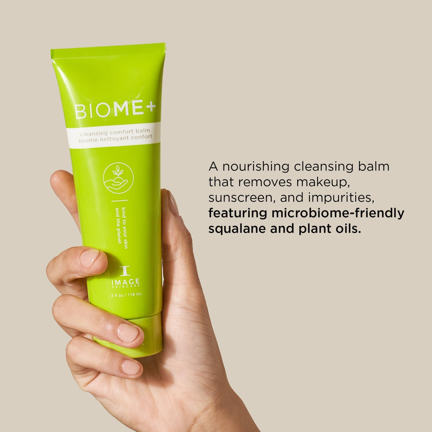IMAGE Skincare, BIOME+ Cleansing Comfort Balm, Microbiome Friendly Gentle Cleanser, Reduces Moisture Loss, 4 fl oz