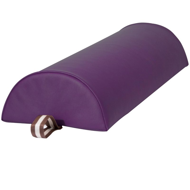 Half Round Bolster Pillow for Massage Tables - 6"x26" Purple Semi-Round Cushion for Yoga & Therapy