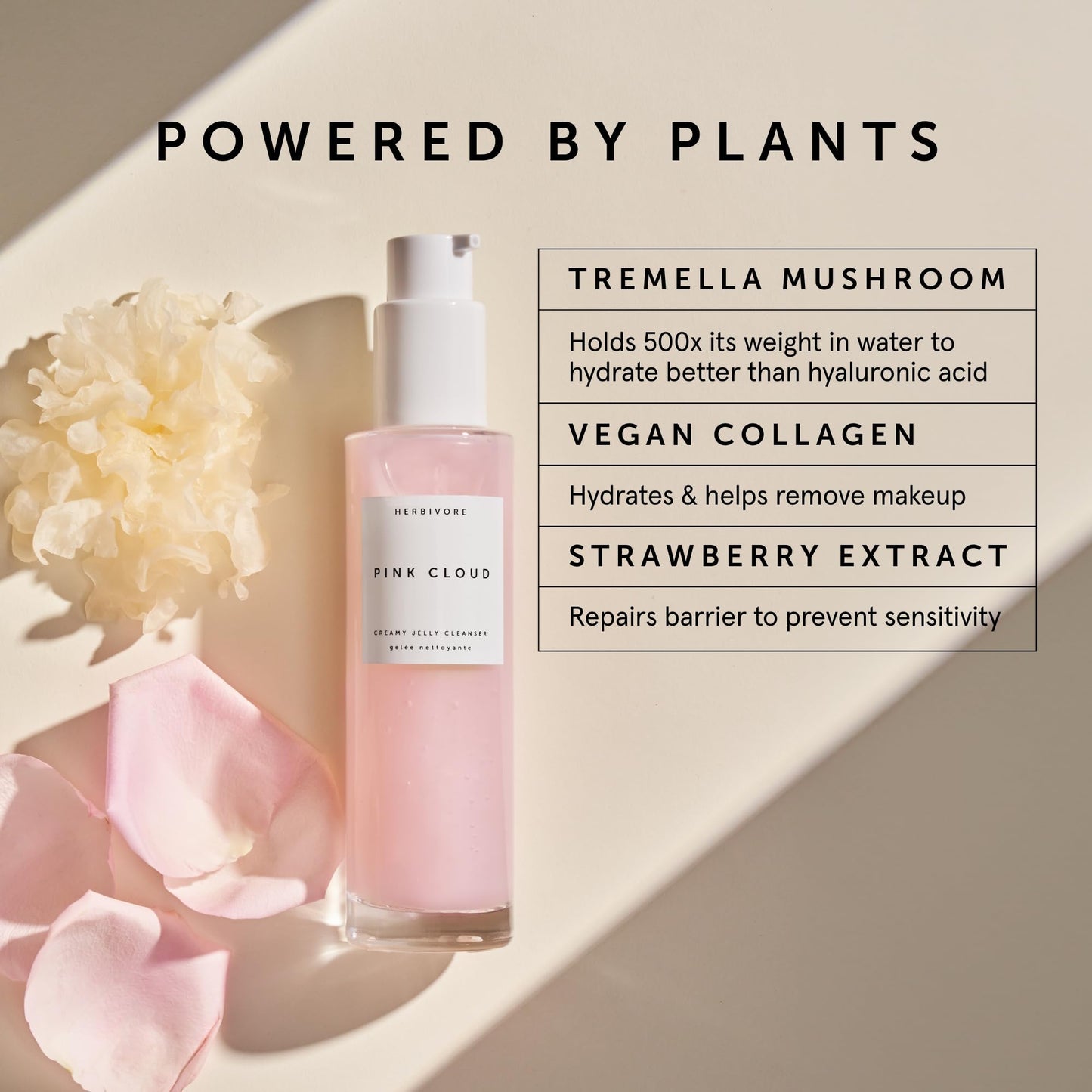 HERBIVORE "Skin In The Clouds" 3-step Plumping Hydration Gift Set | Cleanser, Cream, Serum | Plant -Based
