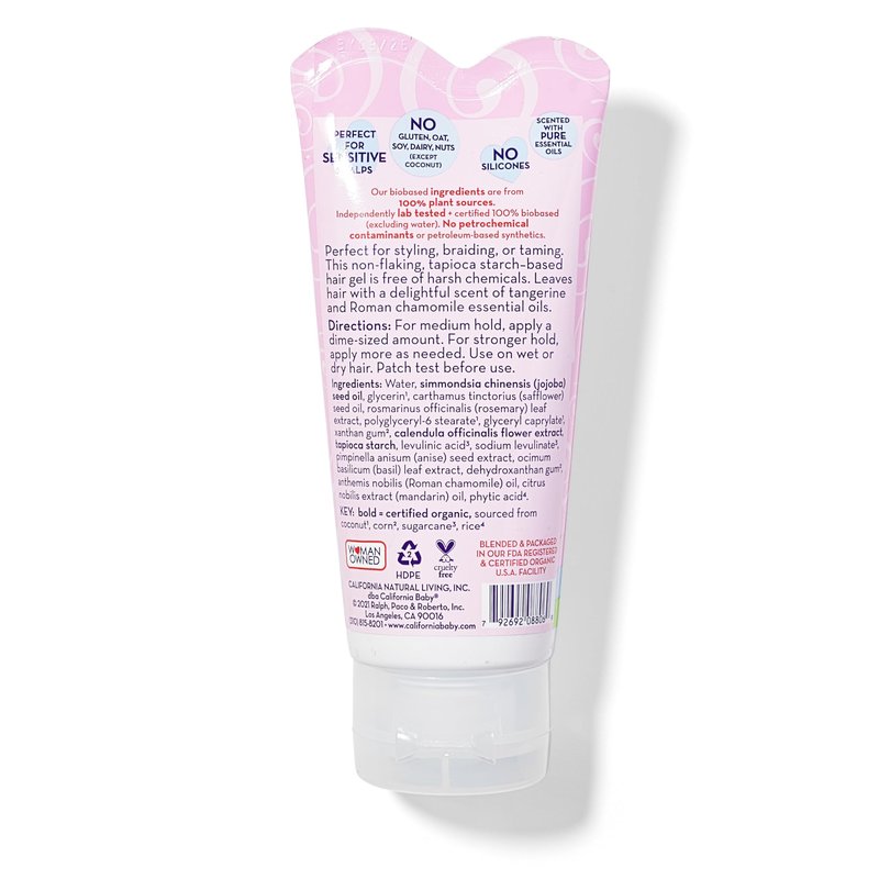 California Baby Overtired & Cranky Hair Gel for Kids | 100% Plant-Based Baby Hair Gel | Medium-Hold | Hypoallergenic | 82 g / 2.9 oz.