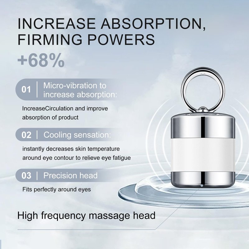 Ycz Electric Massage Eye Cream, 2-In-1 Firming Eye Moisturizer for Under Eye Care, Targets Dark Circles and Fine Lines, Deep Hydration Soothes Eye Fatigue, Suitable Lightweight Texture for Daily Use