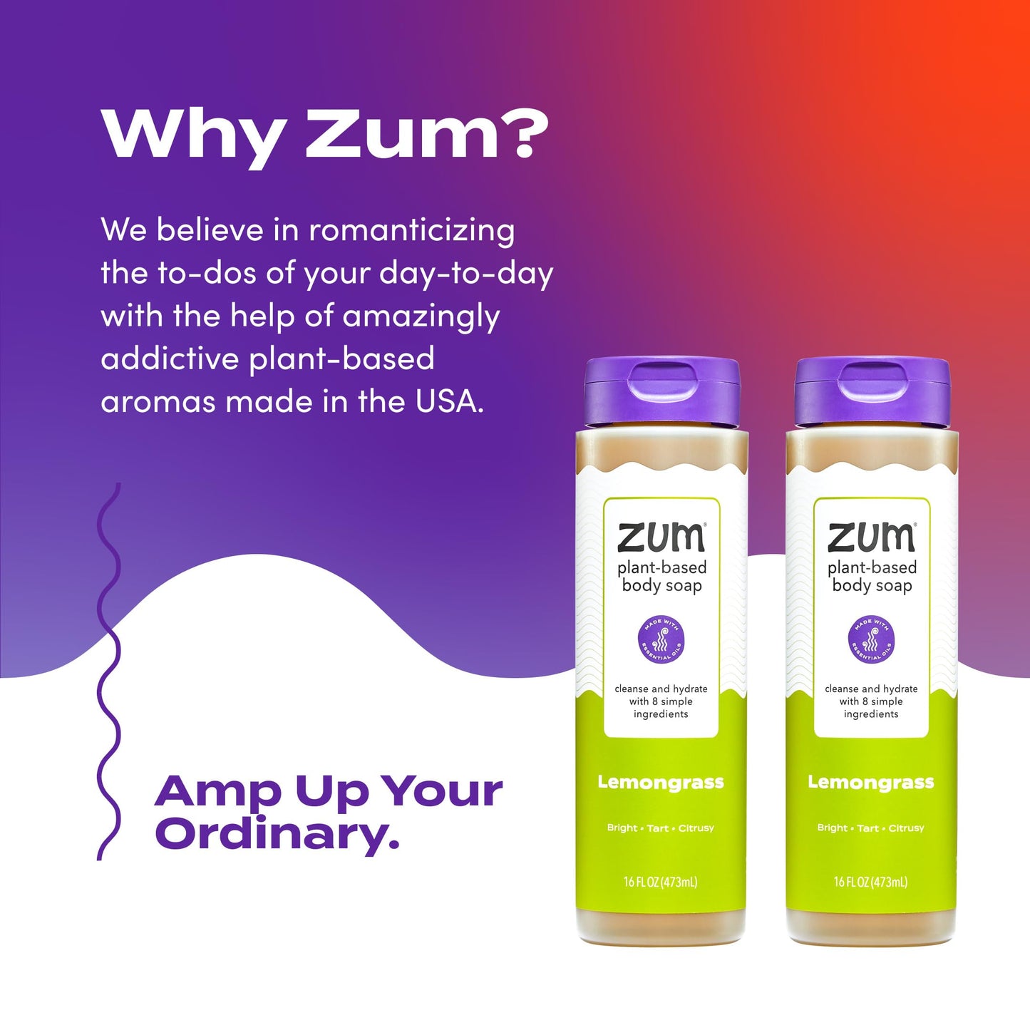 Zum Body Soap - Lemongrass - 16 fl oz (2 Pack)