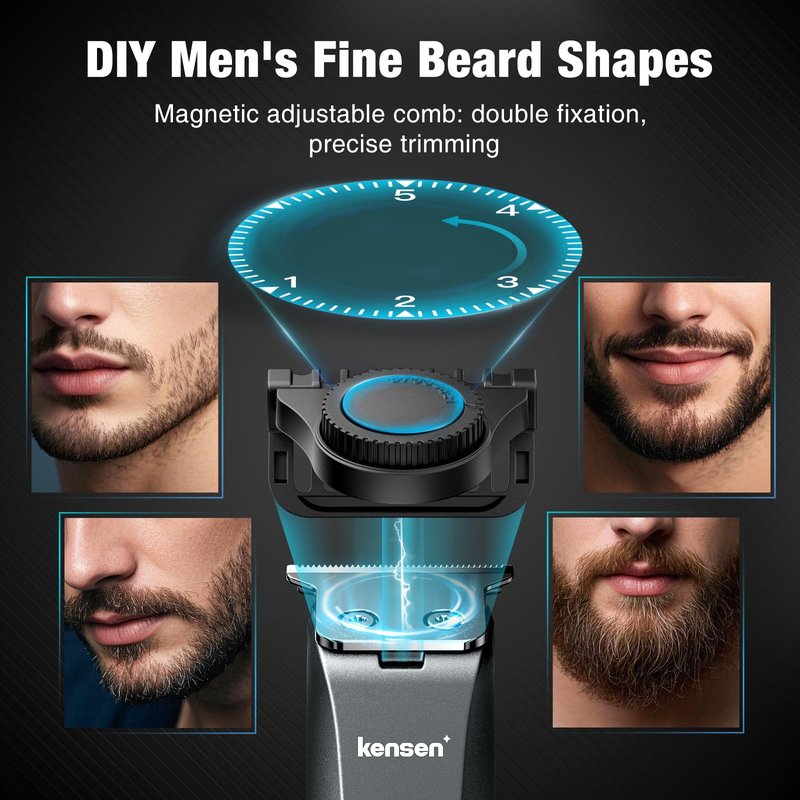 Body Hair Trimmer for Men,kensen Electric Groin & Pubic Hair Trimmer, Rechargeable Ball Shaver Groomer, Mens Body Groomer Kit for Privates, Waterproof, Cordless for Wet/Dry Use