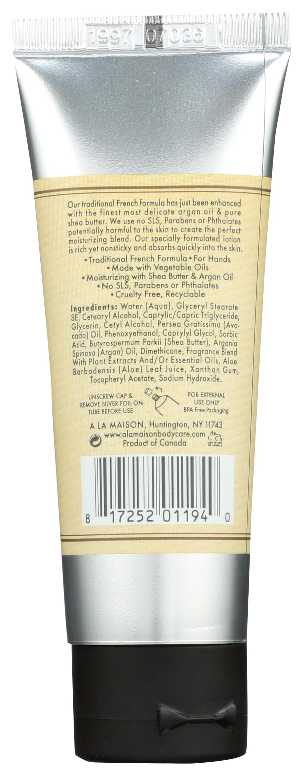 A LA MAISON Hand Cream, Sweet Almond, 1.7 Fluid Ounce