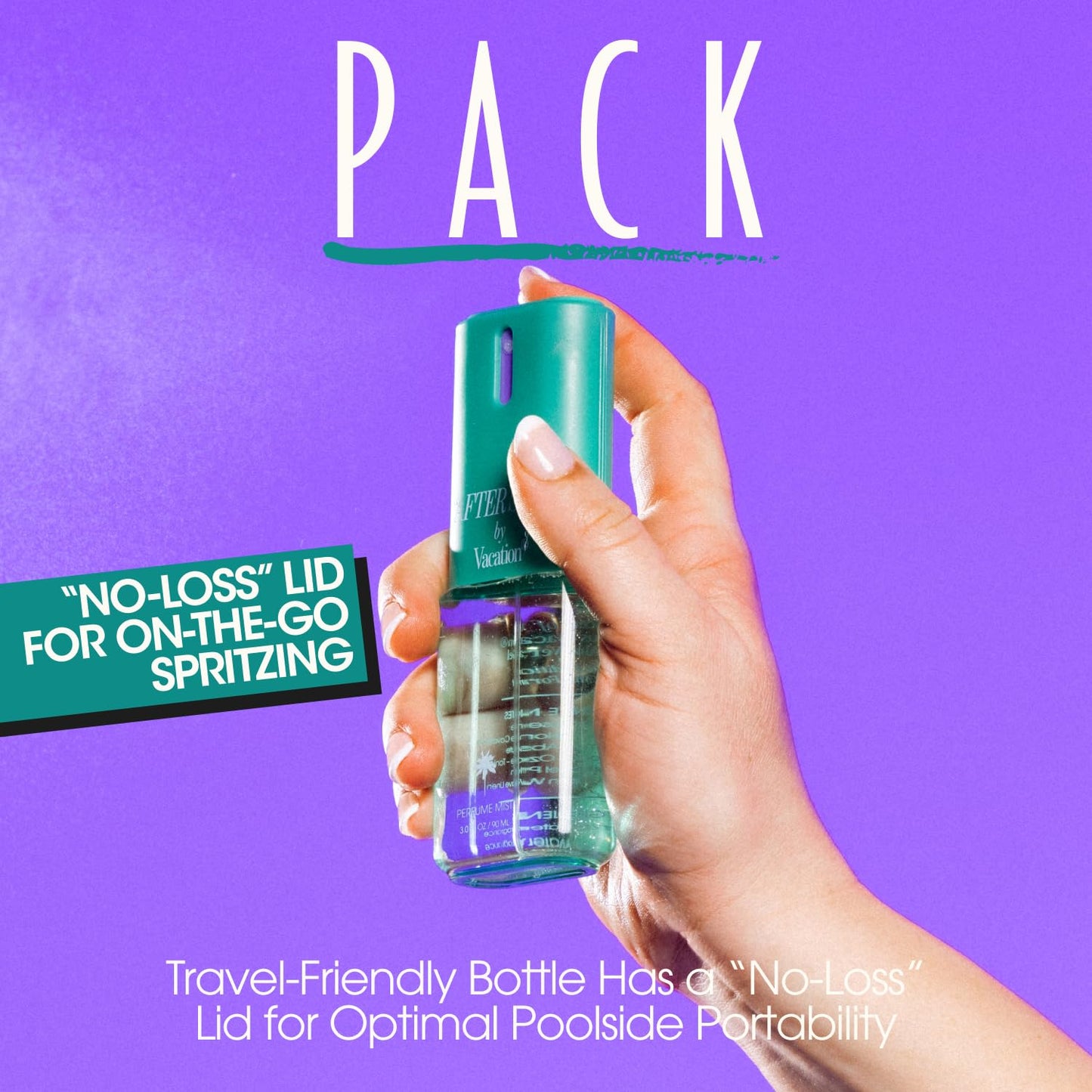 VACATION After Sun Body Mist and Perfume for Women, 3 Fluid Ounces - Aloe Vera, Cucumber and Green Tea Scent, Hair and Body Spray, Summer Fragrance, Travel Size