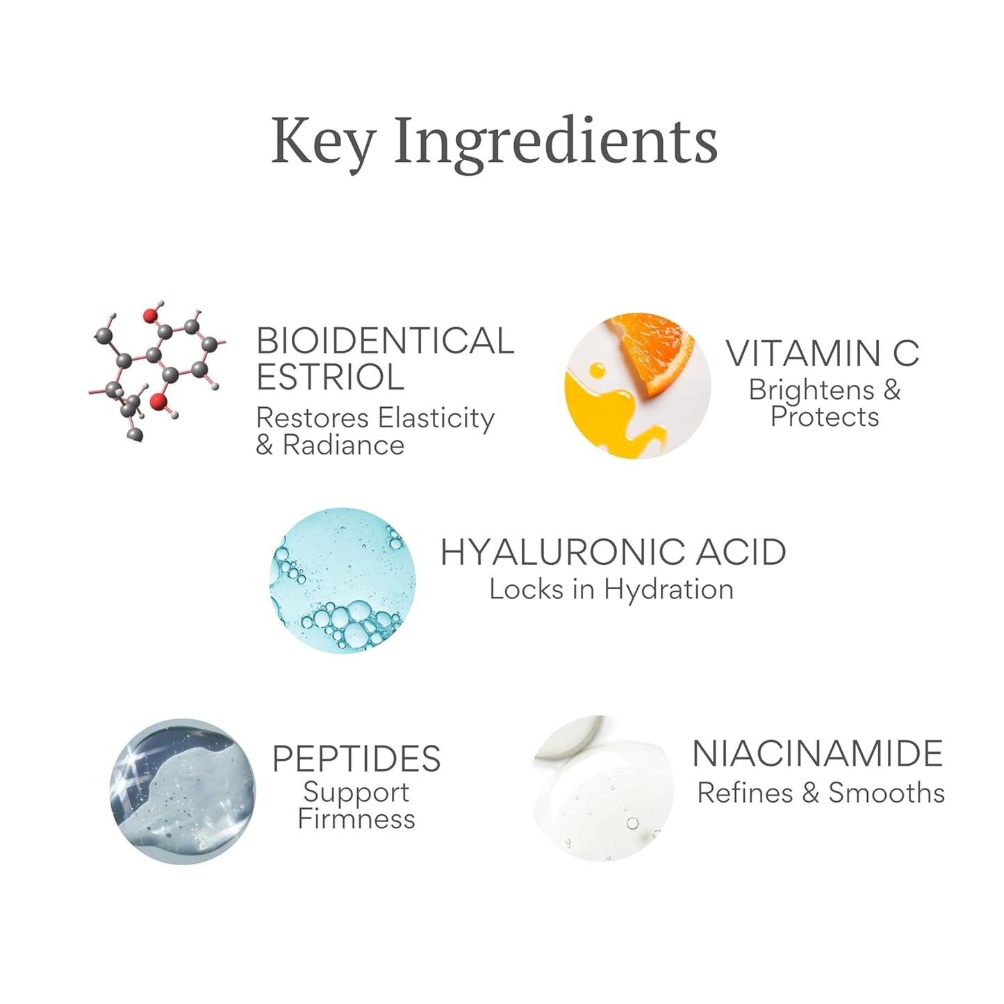 Revive Day Cream - Bioidentical E3 0.3% Face Cream with Vitamin C, Hyaluronic Acid & Peptides | 1oz for Radiant Skin