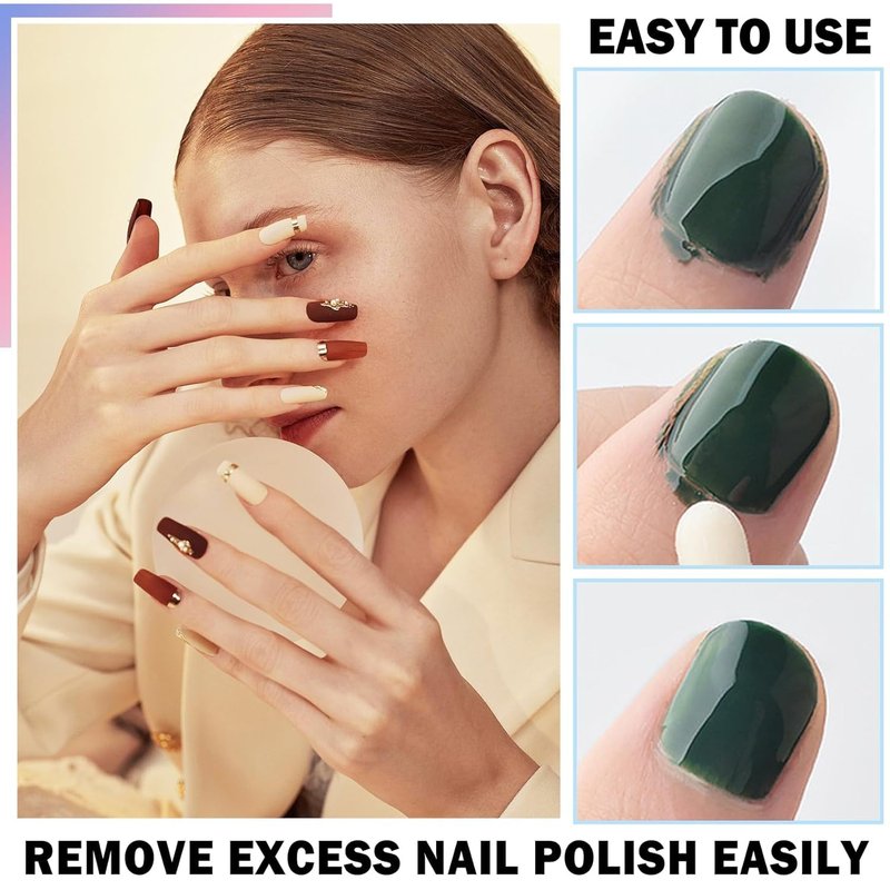 Nail Polish Corrector Pen - 4Pcs Remover Tool with 20 Tapered Refill Tips | Perfect for Nail Art DIY