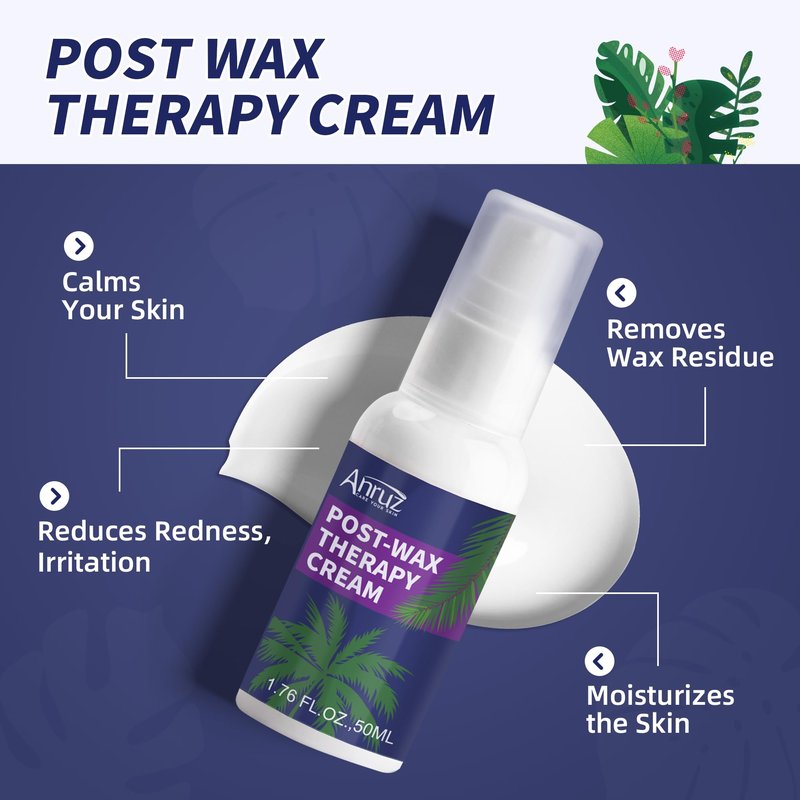 ANRUZ Waxing Kit for Women Men - Digital Wax Kit for Hair Removal with Post-Wax Cream, Silicone Bowl & 55 More Accessories, at Home Use Warmer for Body, Bikini, Eyebrow, Face, Sensitive Skin