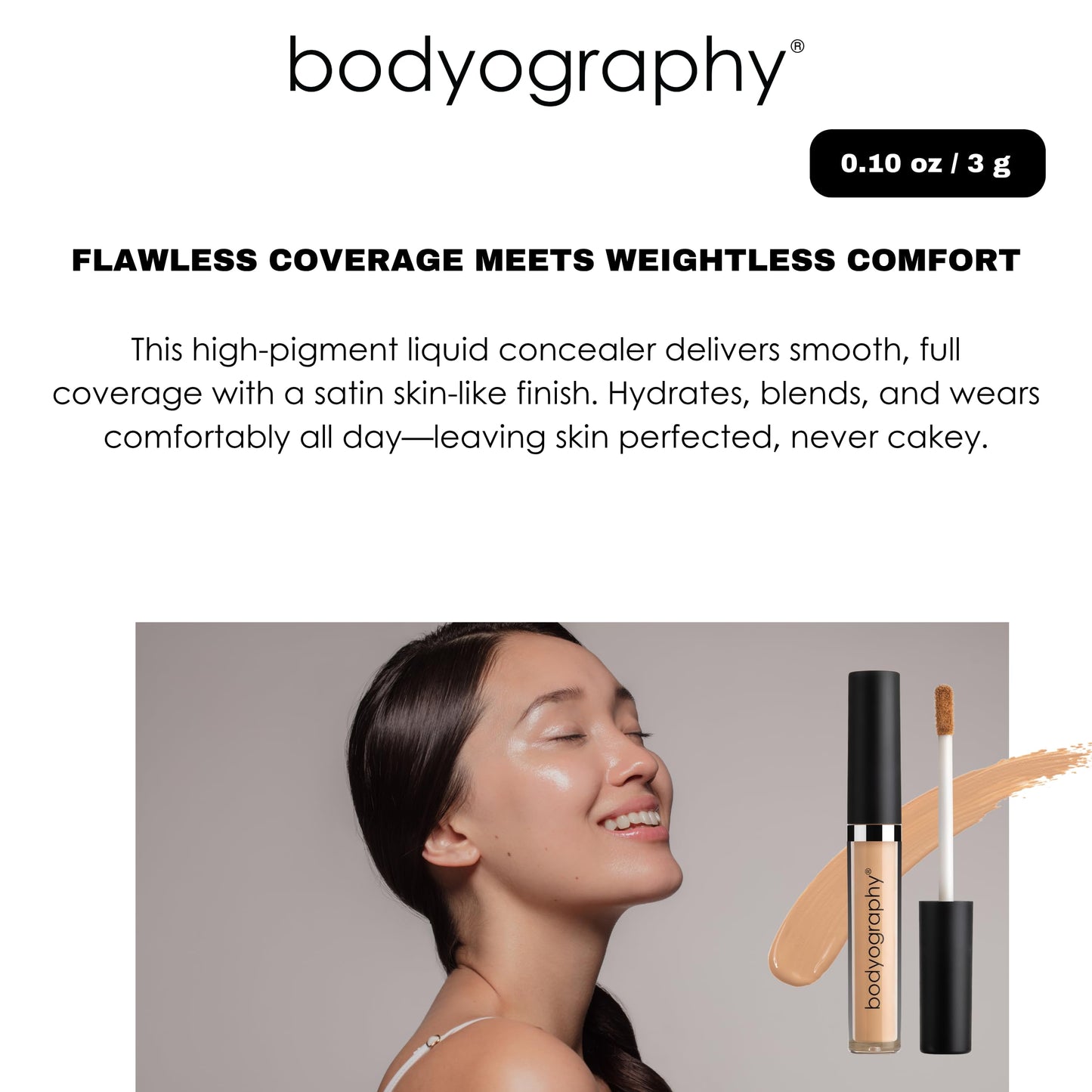 Skin Slip Full Coverage Concealer - L1 Cool Light by Bodyography for Women - 0.1 oz Concealer