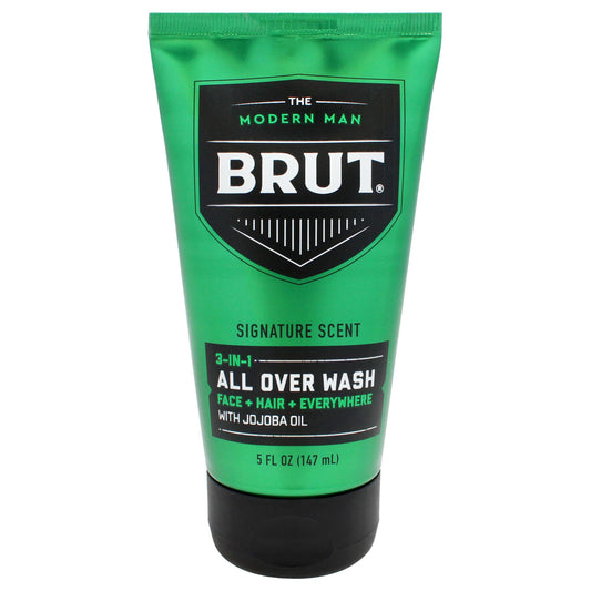 Brut Moisturizing Face Wash - Deep Pore Cleansing and Conditioning Prep for Shaving - Face Cleanser with No Parabens, Phthalates or Dyes - 5 oz
