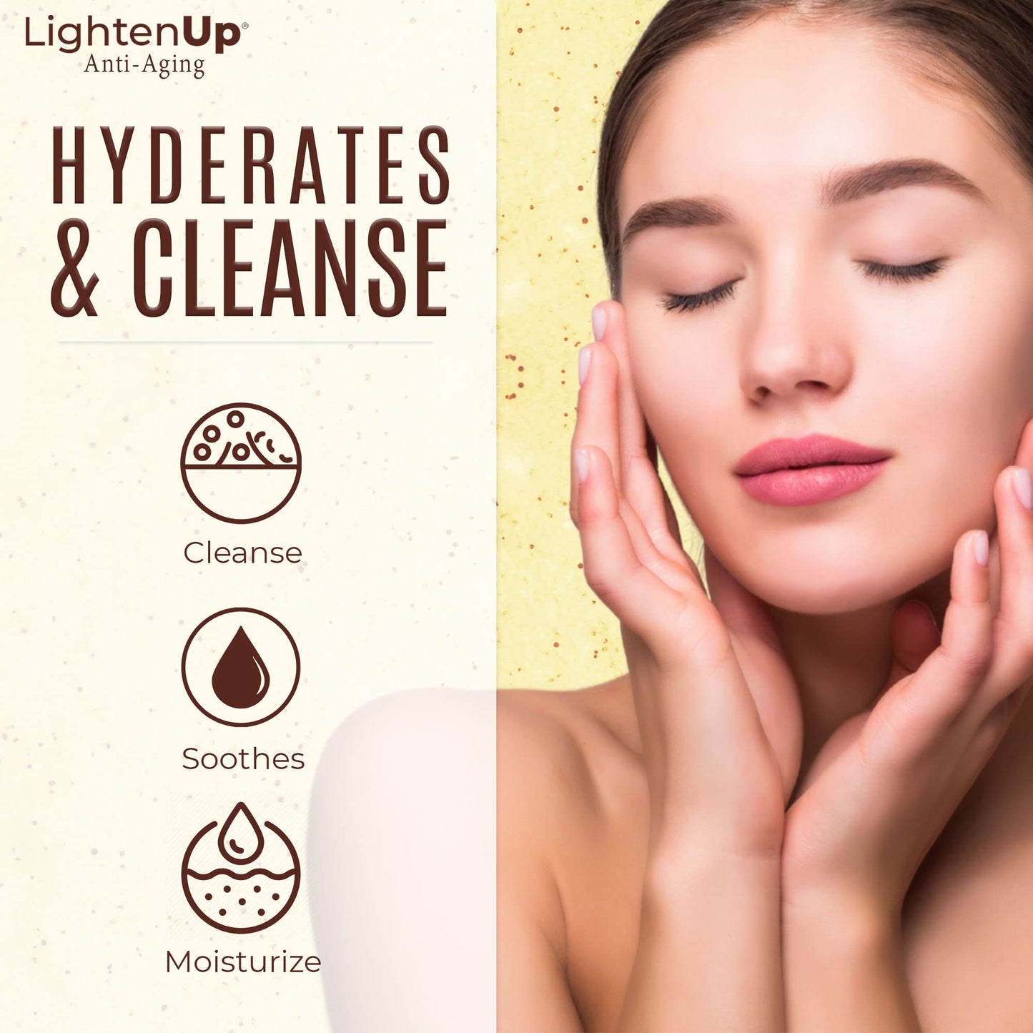 OMIC Lighten-Up LightenUp Exfoliating Body Wash - 33.8 Fl oz / 1000 ml - Formulated to Exfoliate and to Nourish Skin, with Shea Butter, Jasmine Oil Argan Oil