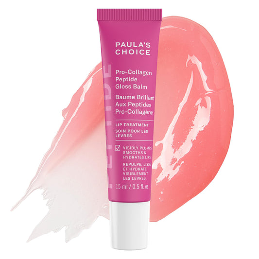 Paula’s Choice Peptide Plumping Gloss Balm Duo, Pro-Collagen Peptide Gloss Balm, One Clear & One Tinted, Plumps, Hydrates & Smooths Lips, Sheer & Glossy Finish for Fuller Lips, Cruelty-Free, Set of 2