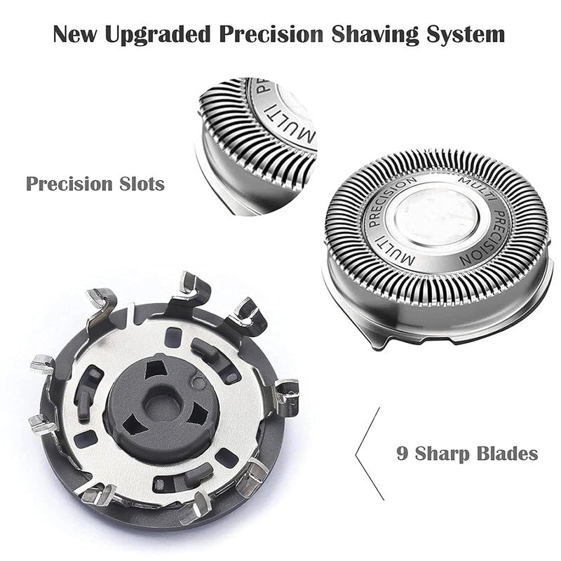 Suleto SH50/52 Replacement Heads Blades Compatible with Philips Series 5000 Electric Shavers, SH50 Razor Head Replacement for Series 5000 (S5xxx), ATXX (S5xxx), PTXX (PT8xx, PT7xx), 6 Pack W/Brush