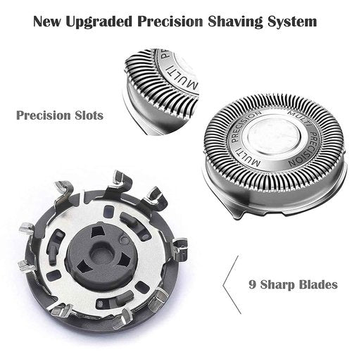 Suleto SH50 Replacement Heads Whole Head Part Compatible with Phillip Shaver Series 5000 (S5xxx), S5xxx, PT8xx, PT7xx, 3 Count SH50 Replacement Blades for Series 5000 Razors