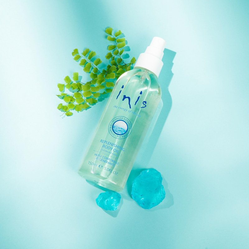 Inis the Energy of the Sea - Replenishing Body Oil Spray for Women and Men, Fast-Absorbing Jojoba and Seaweed Moisturizer, After Shower Dry Body Oil with Vitamin E, 5 fl oz