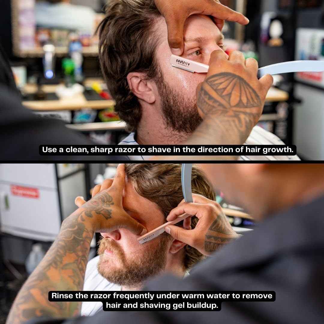 Non-Foaming Shave Gel for Men - Professional Barber-Grade Shaving Gel, Moisturizing & Skin Replenishing, Smooth Close Shave. 6.8 oz, Sandalwood scent (2-Pack)