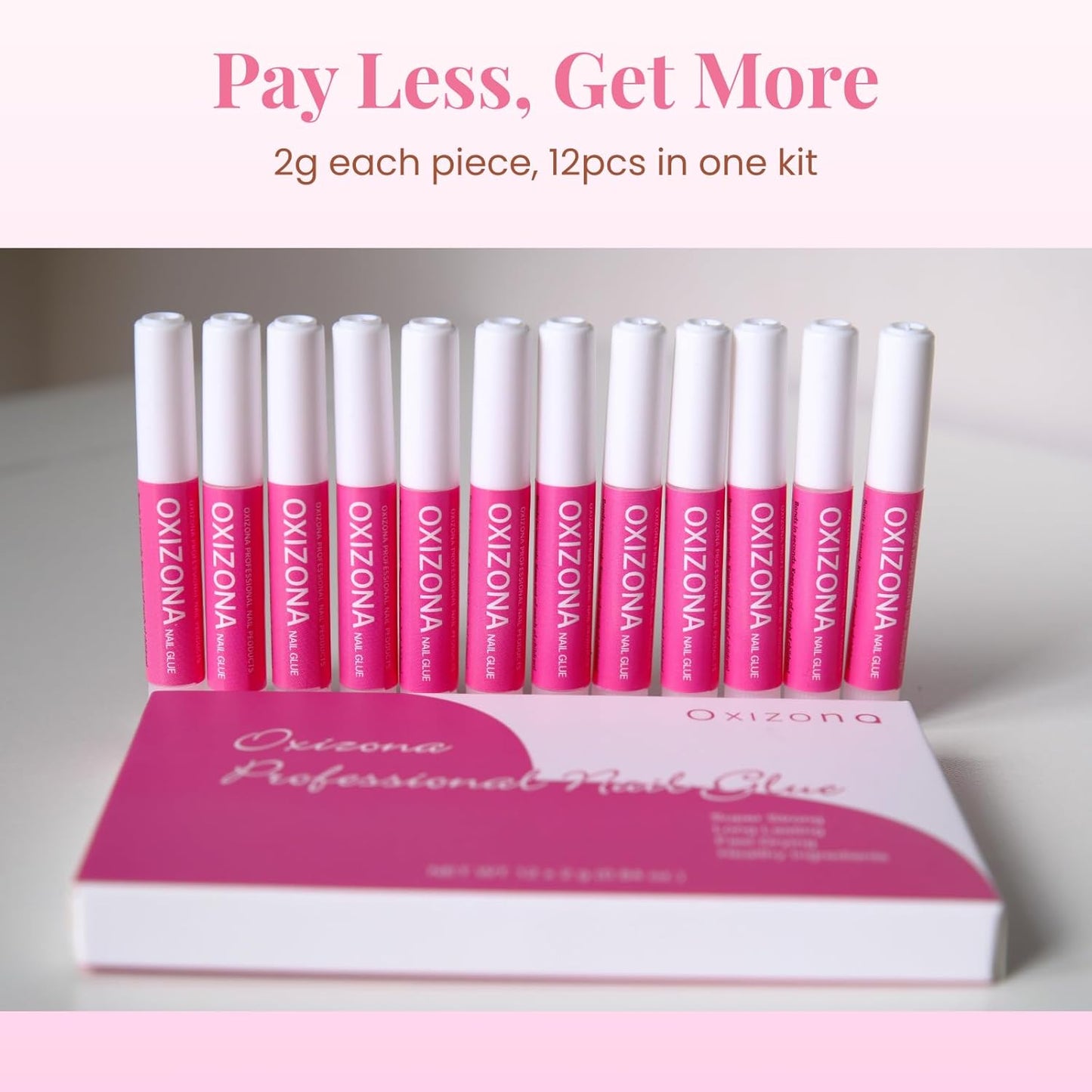 Super Strong Nail Glue for Acrylic Nails Press on Nails Professional Nail Glue for Nail Tips Fake Nails False Nails Long Lasting for Stick On Nails Broken Nails 0.07oz 12pcs