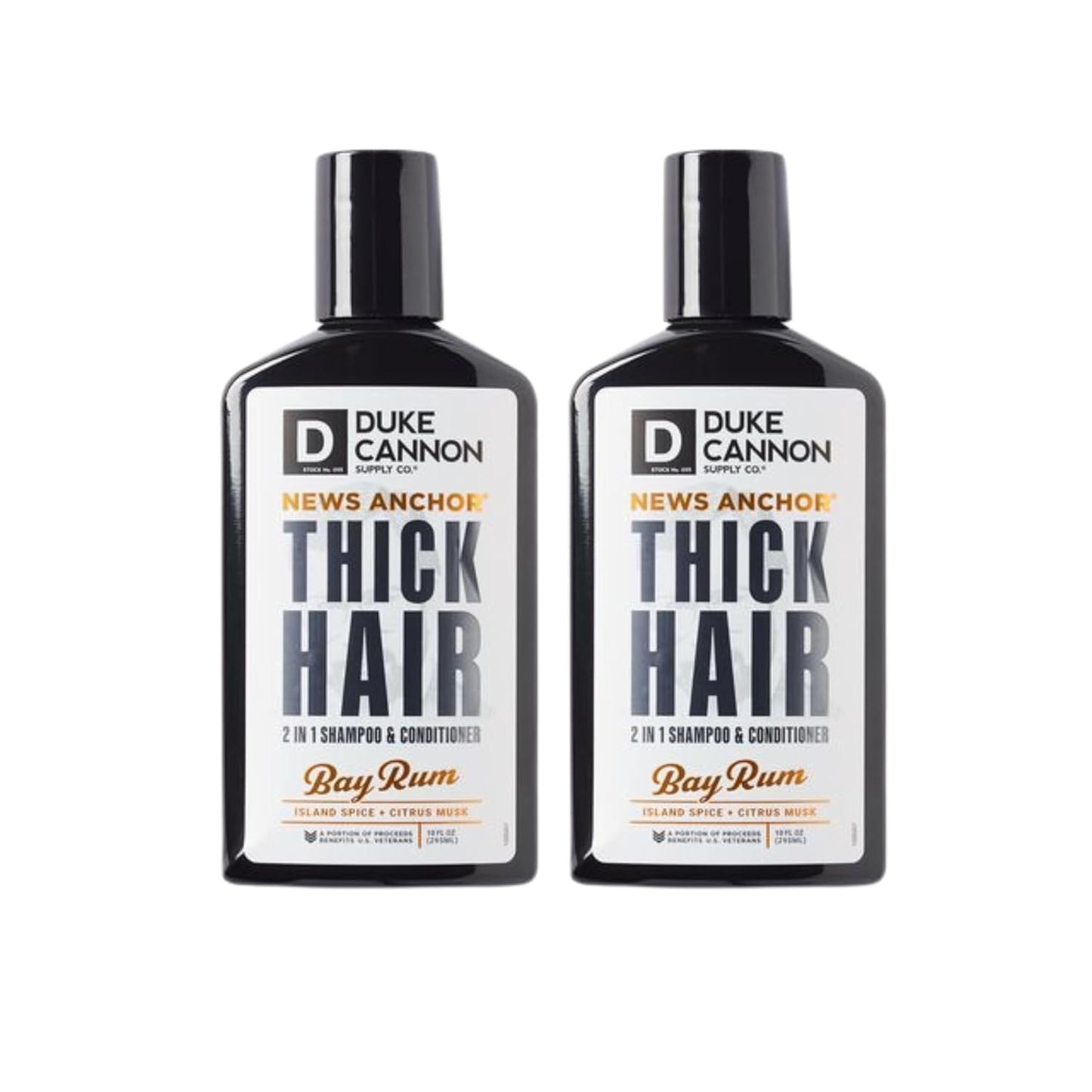 Duke Cannon 2-in-1 Hair Wash - Bay Rum Shampoo & Conditioner, 10 fl. oz | Stimulating Cleanse & Refresh