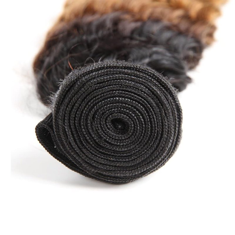 1B430 Bundles Human Hair #4 Brown Deep Wave Bundles 30 Inch Unprocessed Virgin Light Brown Bundle Hair Extensions