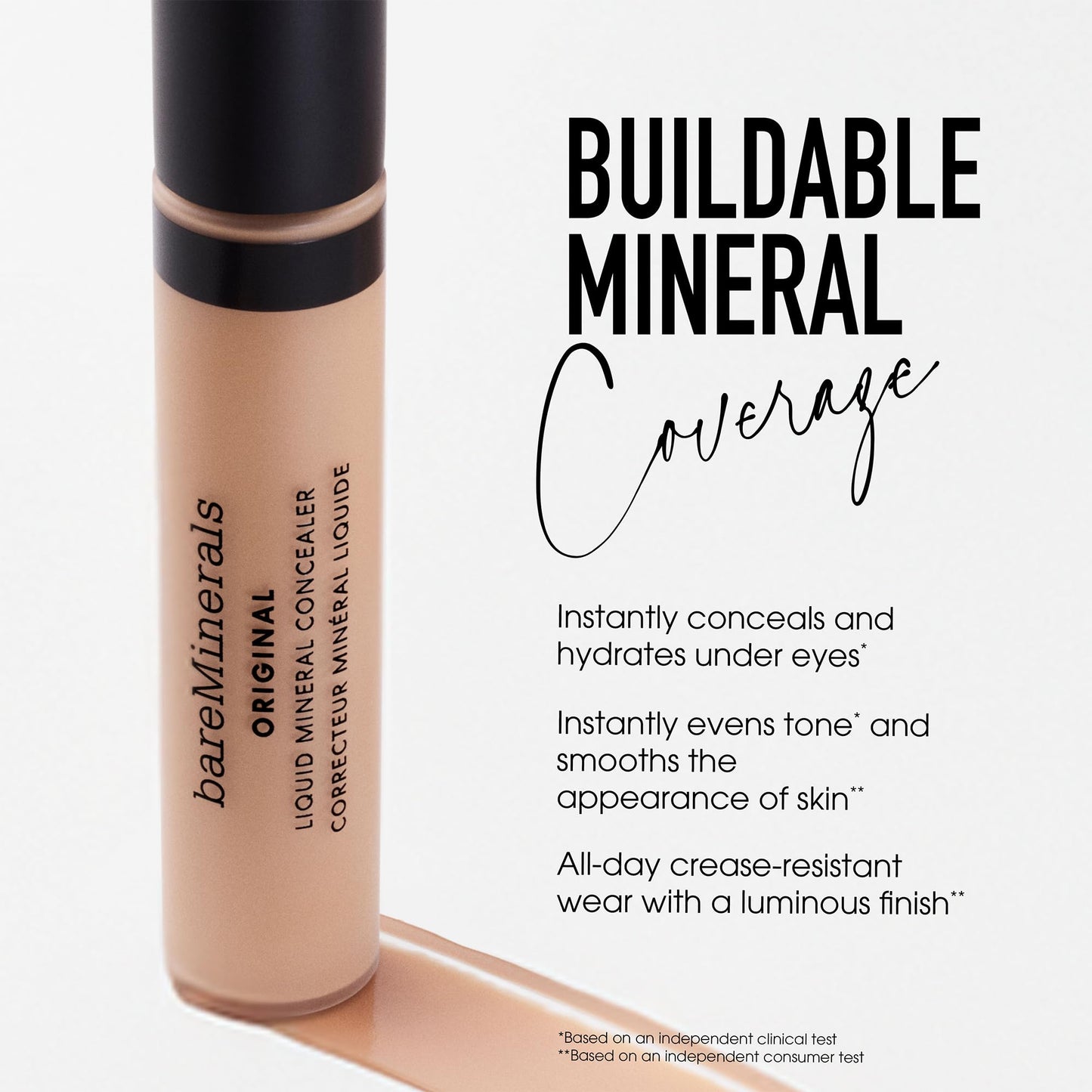 bareMinerals Original Liquid Mineral Concealer, Light-Medium 2.5W, 0.20 oz