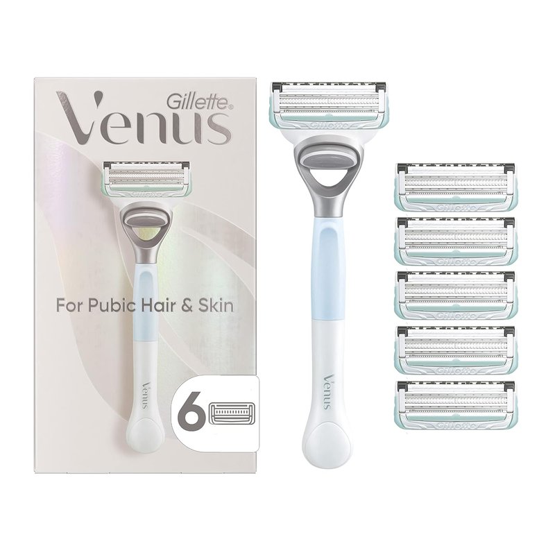 Gillette Venus Intimate Grooming Razors - Women's Bikini Trimmer with 6 Blade Refills | Smooth Shaving Experience