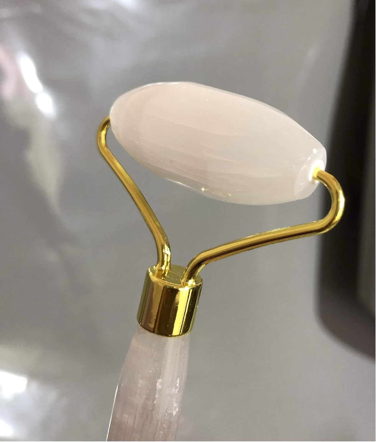 Selenite Roller - Healing Selenite Heart & Tower Massage Tool | Natural Crystal Therapy