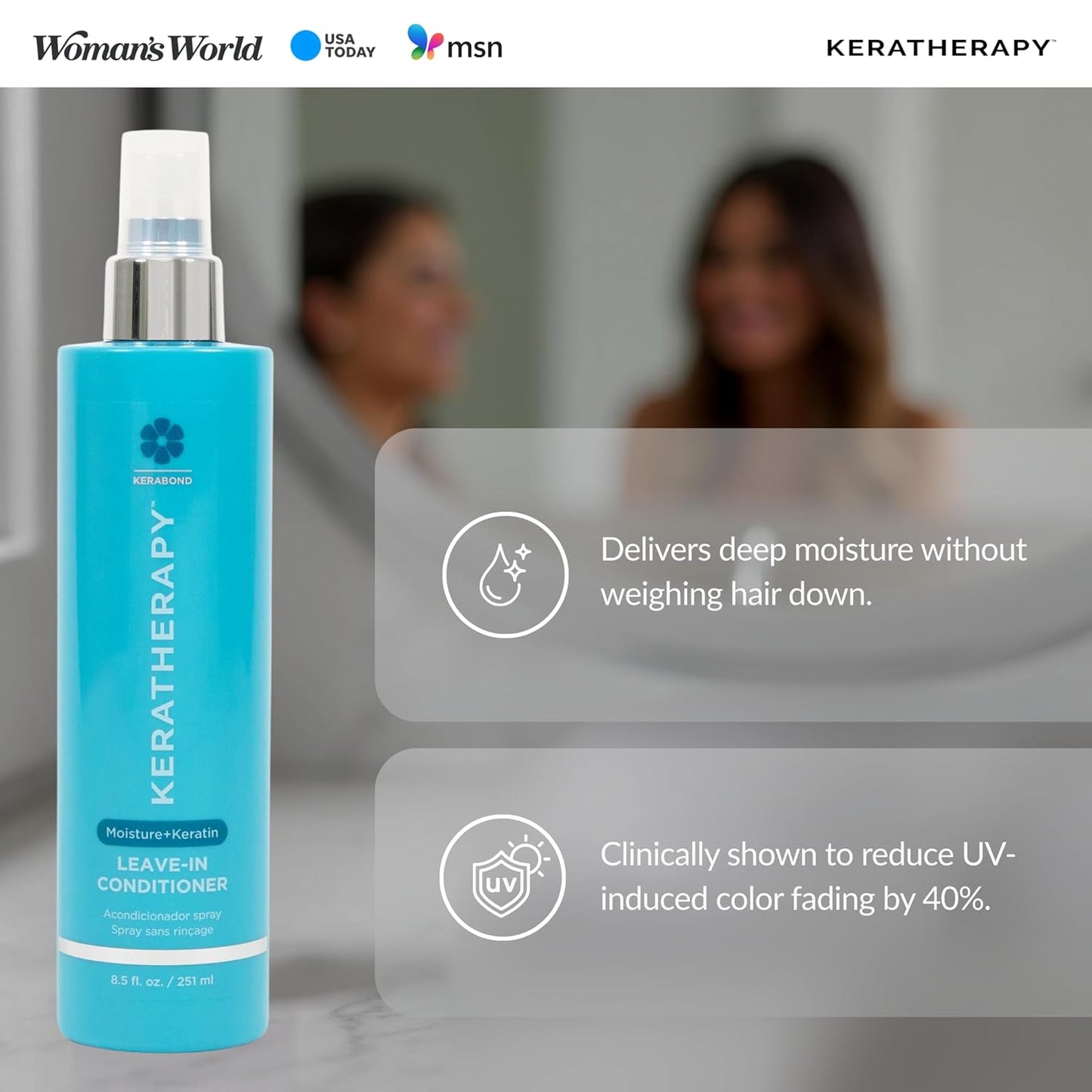 Keratherapy Leave-In Conditioner Spray - Hydrating Keratin Infused Formula with Jojoba Oil | 8.5 fl. oz.