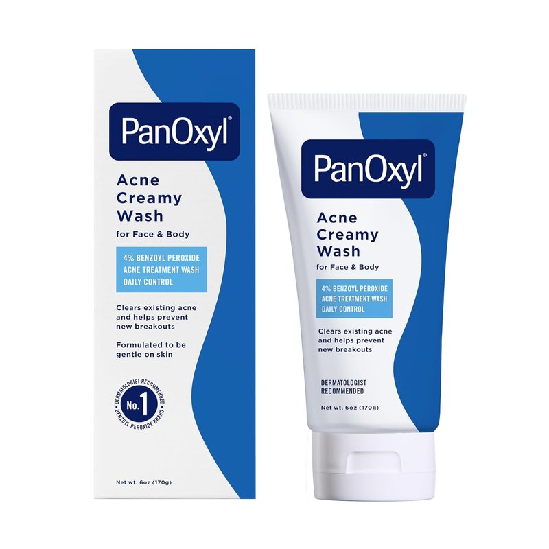 PanOxyl Antimicrobial Acne Wash - 4% Benzoyl Peroxide, 6 Oz | Deep Cleansing Formula