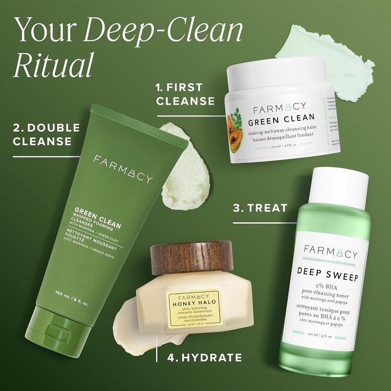 Farmacy Foaming Face Wash for Oily Skin - Oil-Free Gentle Cleanser with Green Clay | 150ml