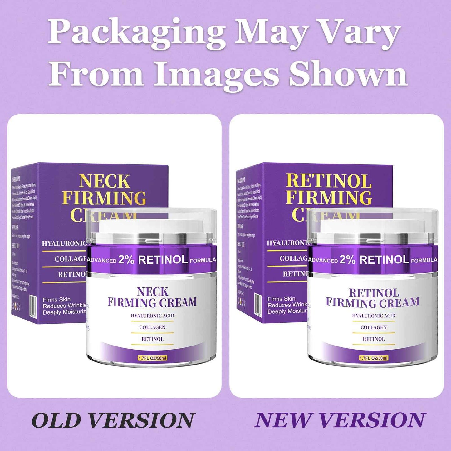 Retinol Cream for Face, Neck Creams for Tightening and Firming, Anti Aging Face Moisturizer for Face, Day & Night Moisturizing with Collagen, Hyaluronic Acid for Sagging Skin, Wrinkle, 1.7 Fl OZ