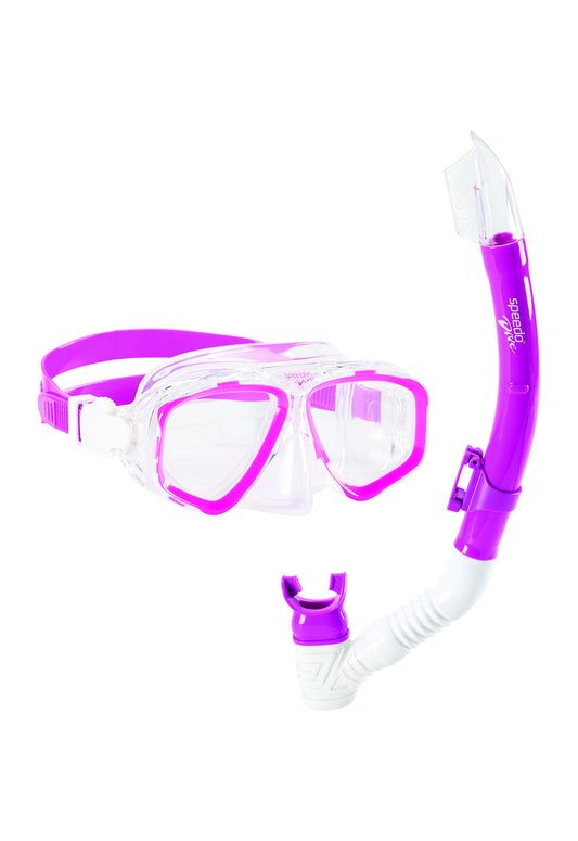 Speedo Unisex-Child Swim Snorkel Dive Mask Anti-Fog with Nose Cover Adventure Series