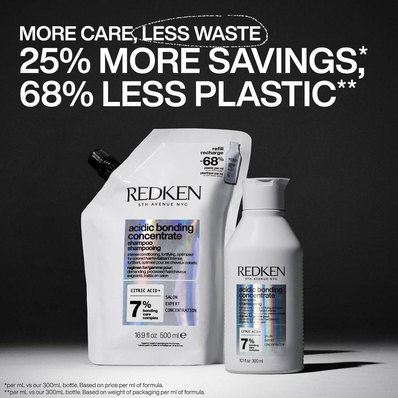 Redken Bonding Shampoo - Acidic Bonding Concentrate for Damaged Hair Repair | 16.9 Fl. Oz.