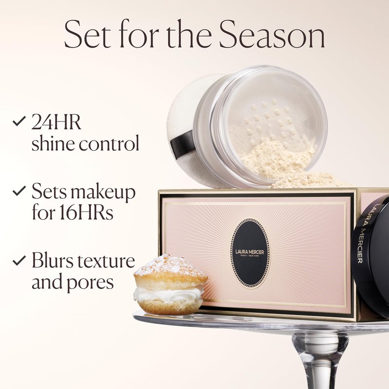 Laura Mercier Women's Indulgent Icons Translucent Loose Setting Powder, Translucent, Clear, 1 Ounce