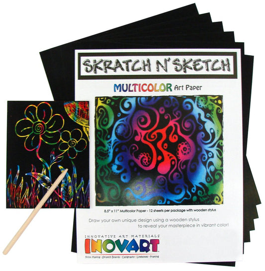 INOVART 1103 Skratch n' Sketch Multicolor Scratch Paper