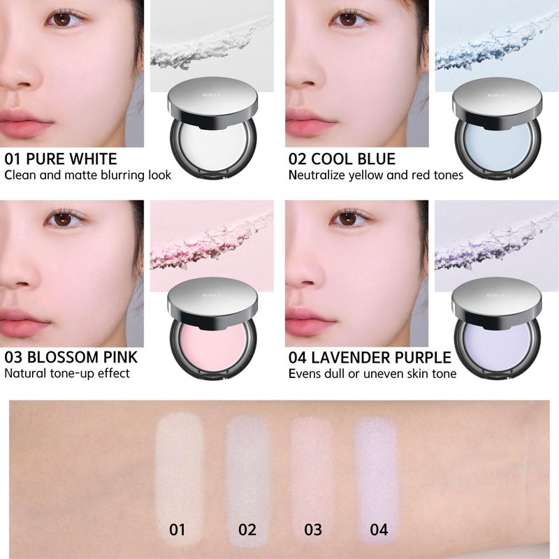 BBIA EAU Powder Pact - Pressed Powder Compact for Blurring & Oil Control | 01 Pure White, 4 Colors Available
