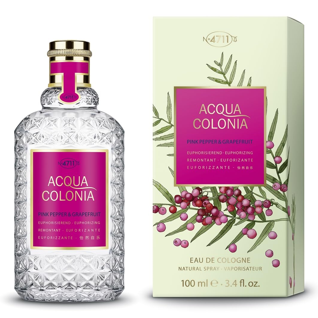 Muelhens 4711 Acqua Colonia Pink Pepper and Grapefruit for Unisex - 3.4 oz EDC Spray