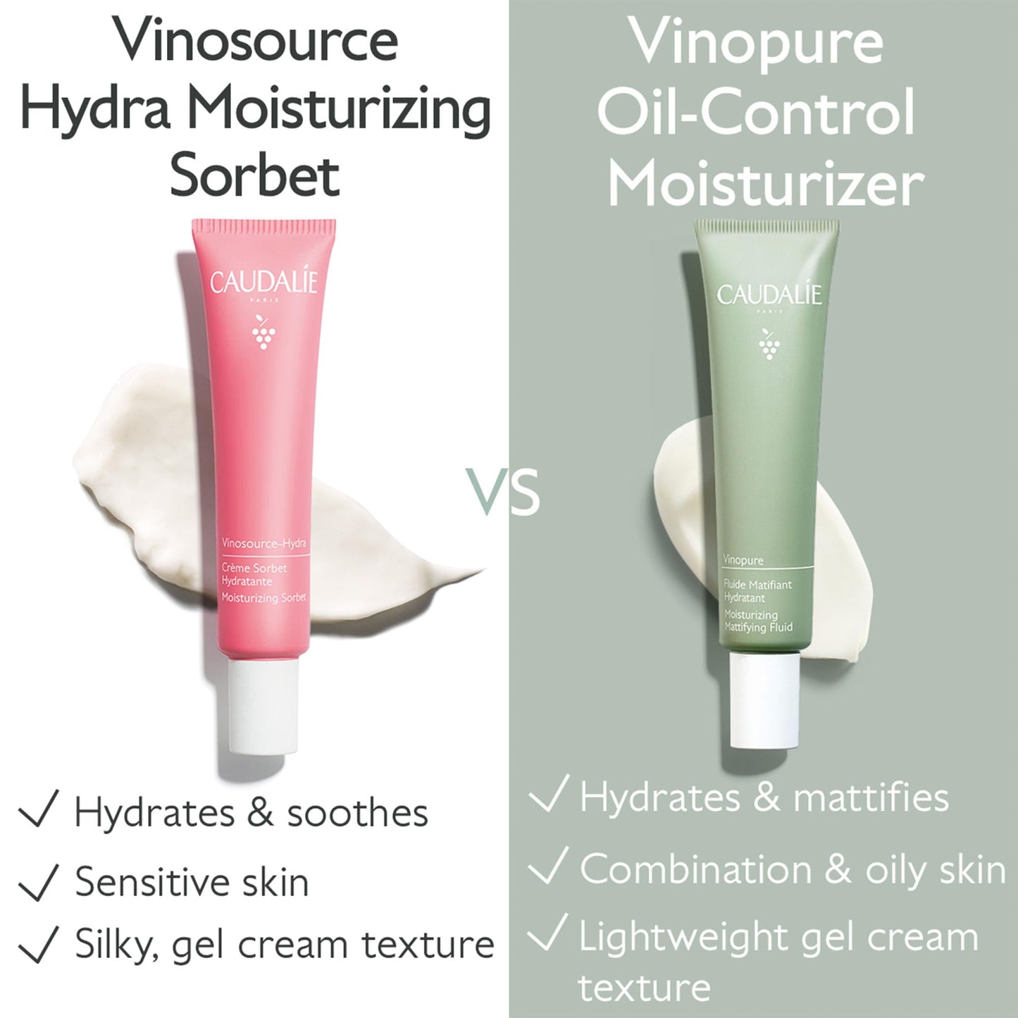 Caudalie Vinopure Oil Control Moisturizer, Hydrating & Mattifying Moisturizer - 40 mL
