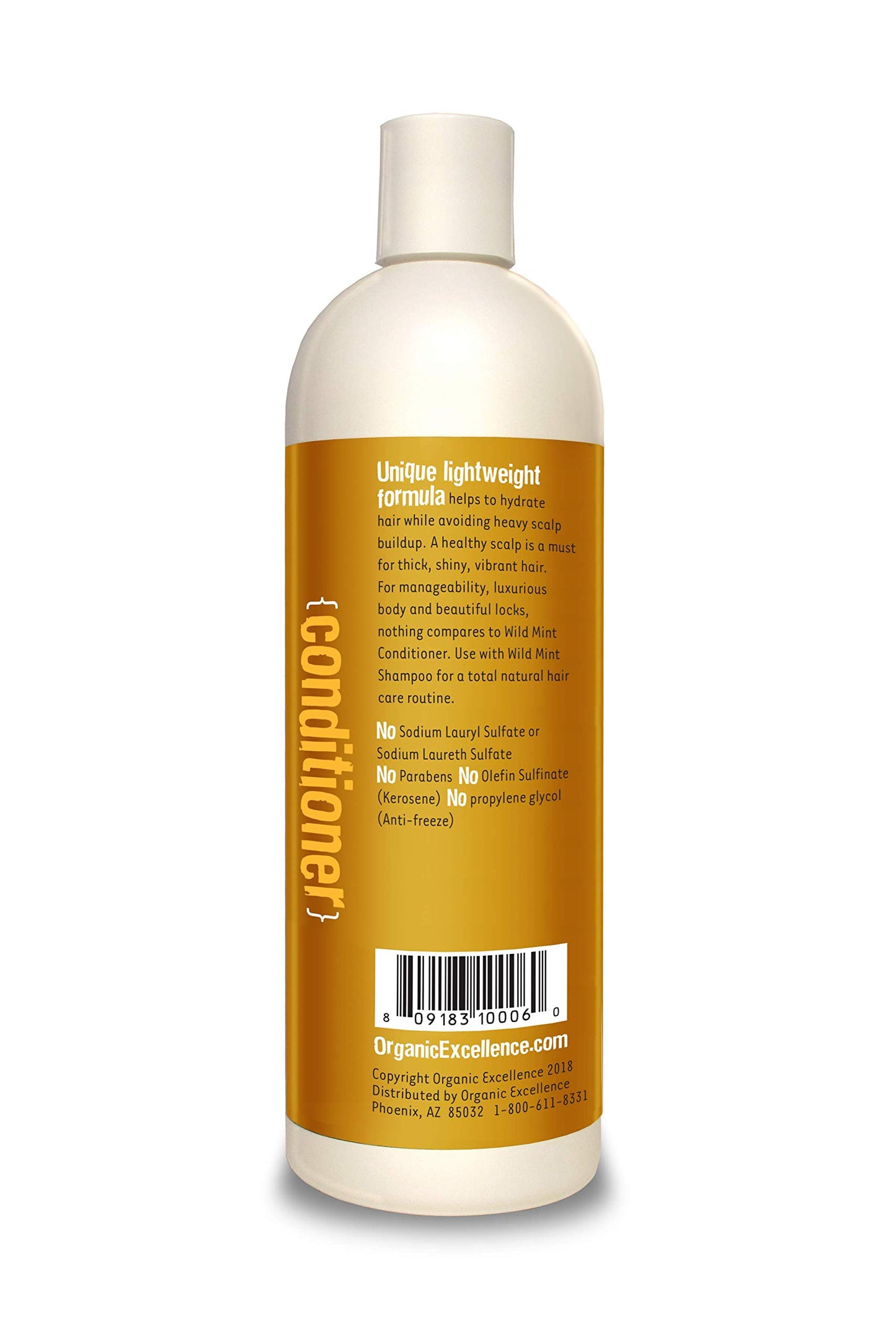 Organic Excellence Wild Mint Shampoo and Conditioner Set Revitalizing Hair Therapy