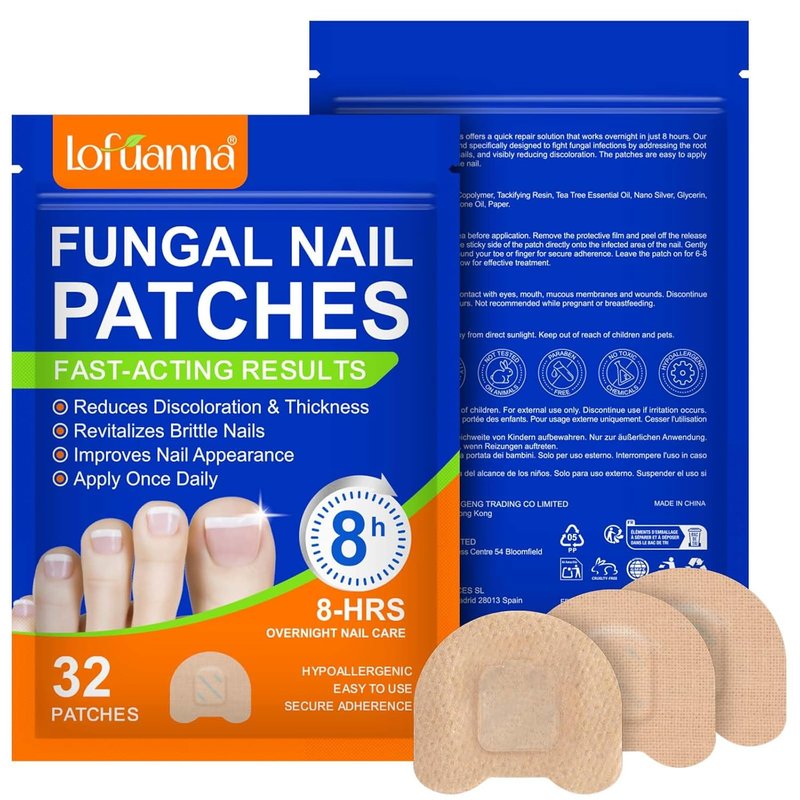 Extra Strength Toenail Treatment - 64 Pcs Overnight Nail Patches for Damaged Toenails | 8-Hour Repair & Care