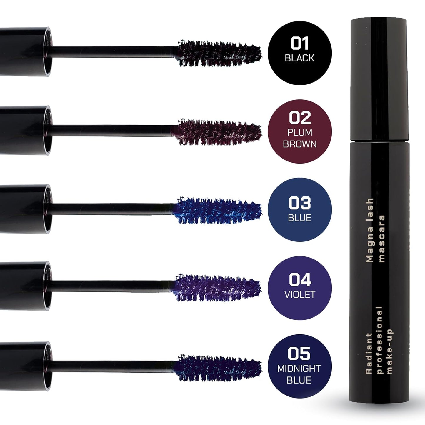Lengthening Mascara - Radiant Smudge-Proof Curl & Volume for Sensitive Eyes | 0.43 oz (03 Blue)