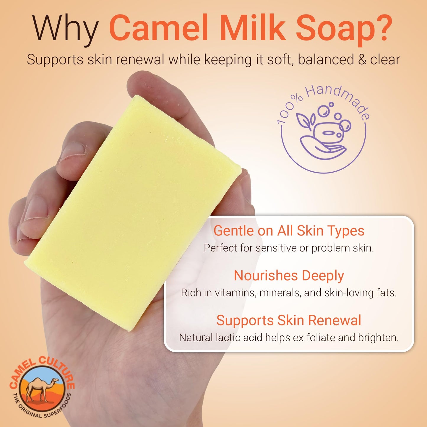 Camel milk soap(Lavendar & Jojoba) - 3 pack - Moisturizing, Calming Lavender & Jojoba Oil Body Soap - Soft, Gentle Soaps