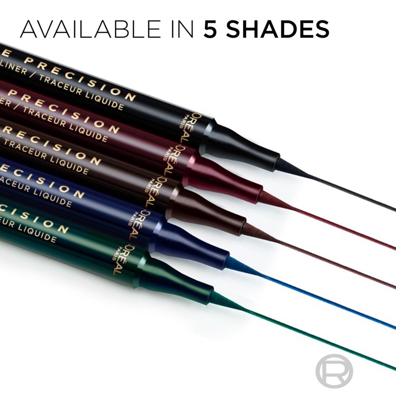 L'Oreal Paris Haute Precision Waterproof Liquid Eyeliner, Smudge-Proof Eye Liner with Micro-Tip, for up to 28HR Eye Makeup Wear, 020 Brown Leather