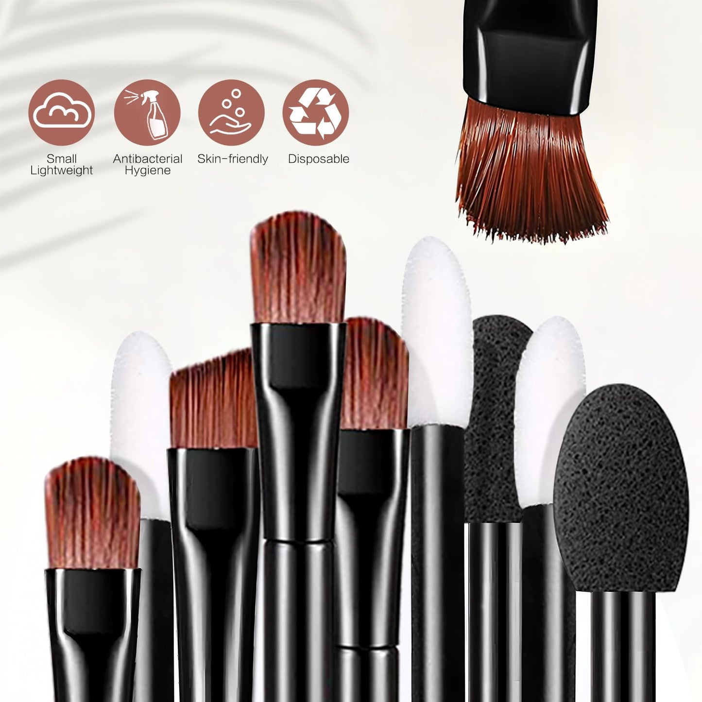 AUHOKY 250Pcs Disposable Eyebrow Brush Set,100 Angled/Round Eyebrow Brushes, 100 Lip Brushes, 50 Double-end Eyeshadow Brushes, Cosmetic brushes Makeup Applicators Accessories Kit for Women Face Beauty