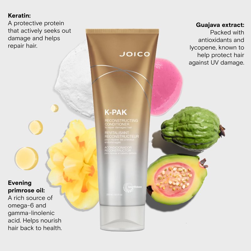 Joico K-PAK Daily Reconstructing Conditioner | For Damaged Hair | Restore Shine | Smooth & Detangle | Eliminate Static | With Keratin & Guajava Fruit Extract | 8.5 Fl Oz