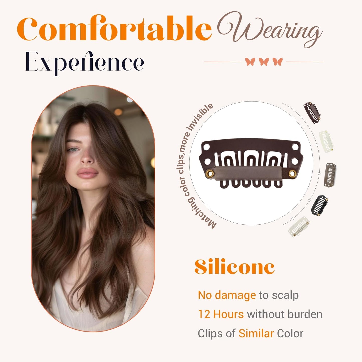 TESSHAIR 6PCS Clip in Hair Extensions Real Human Hair Short Clip in Extensions for Women Short Straight Hairpieces to Add Volume and Highlights 12 Inch Natural Black